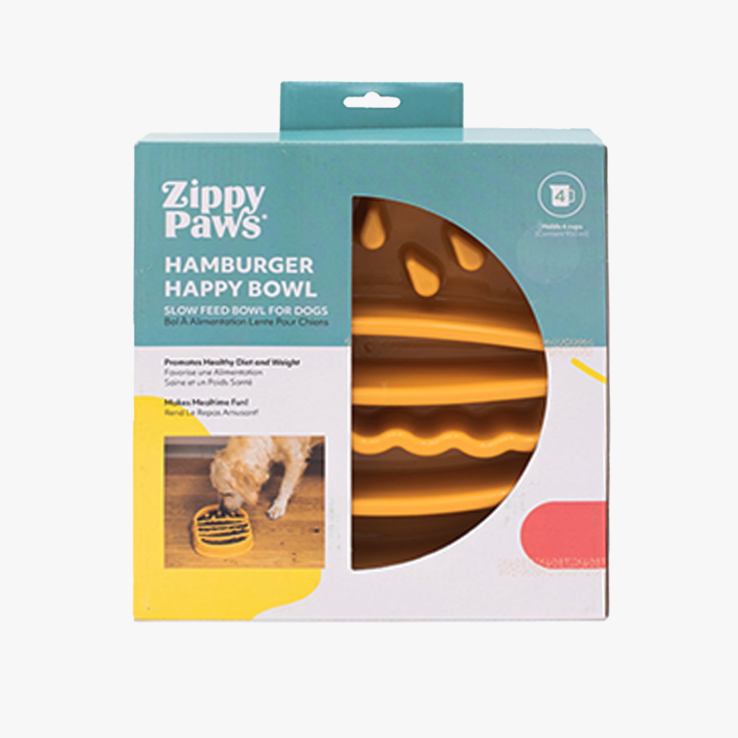 Happy Bowl Slow Feeder – mėsainis