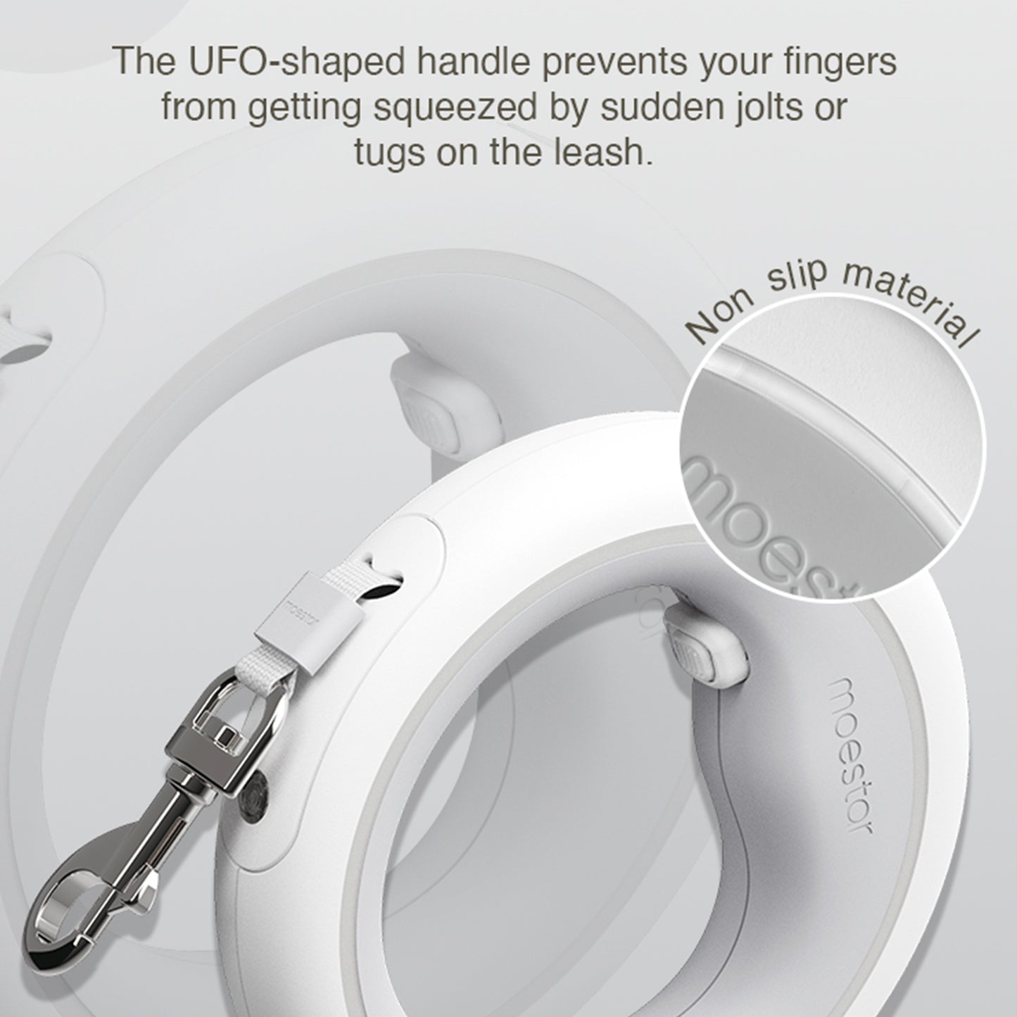 UFO automatinis pavadėlis su LED šviesa - kraunamas USB-C jungtimi