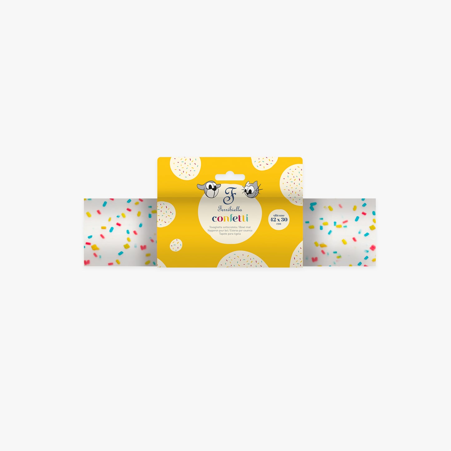 Confetti pet bowl mat