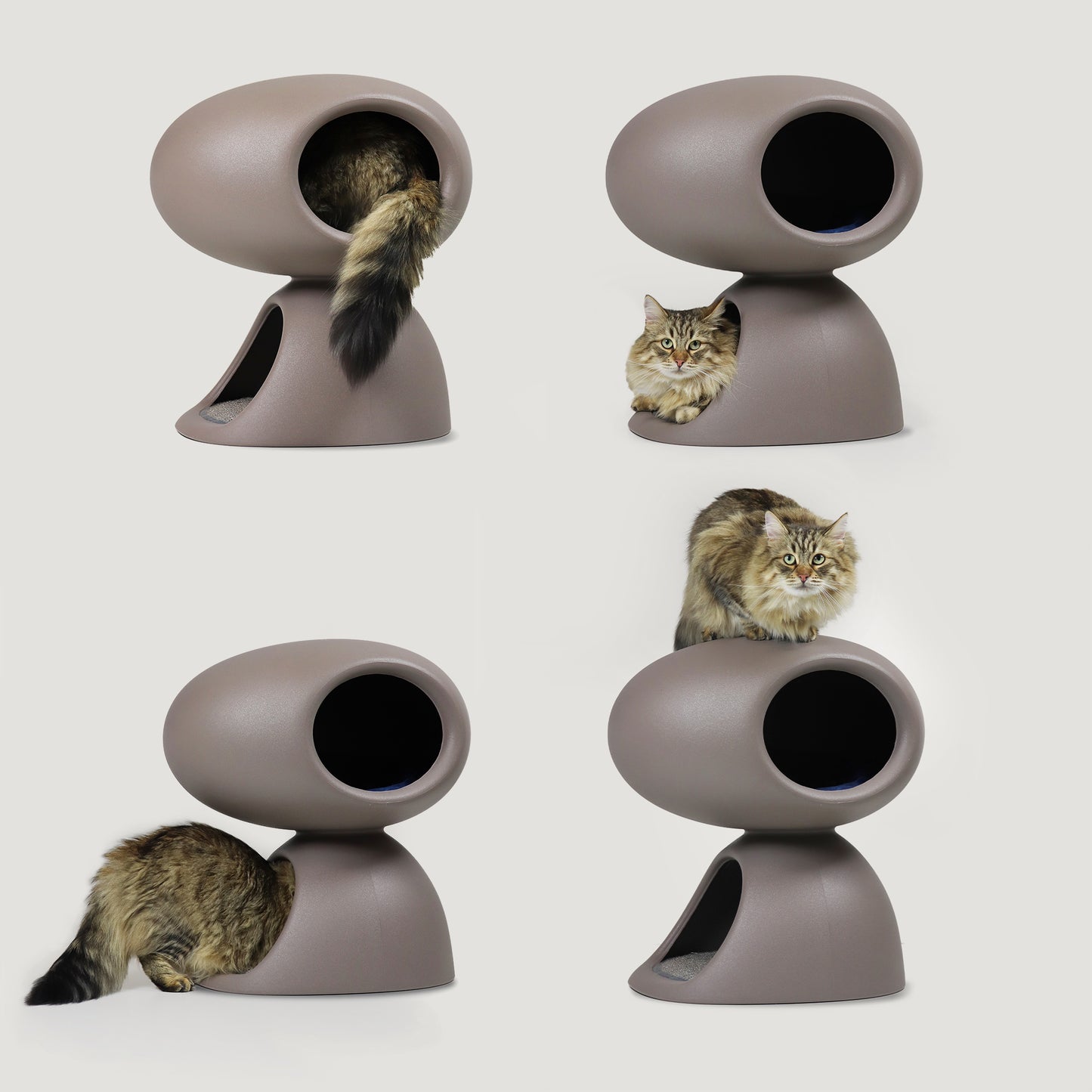 Cat Cave namas katėms su draskykle - pilkas
