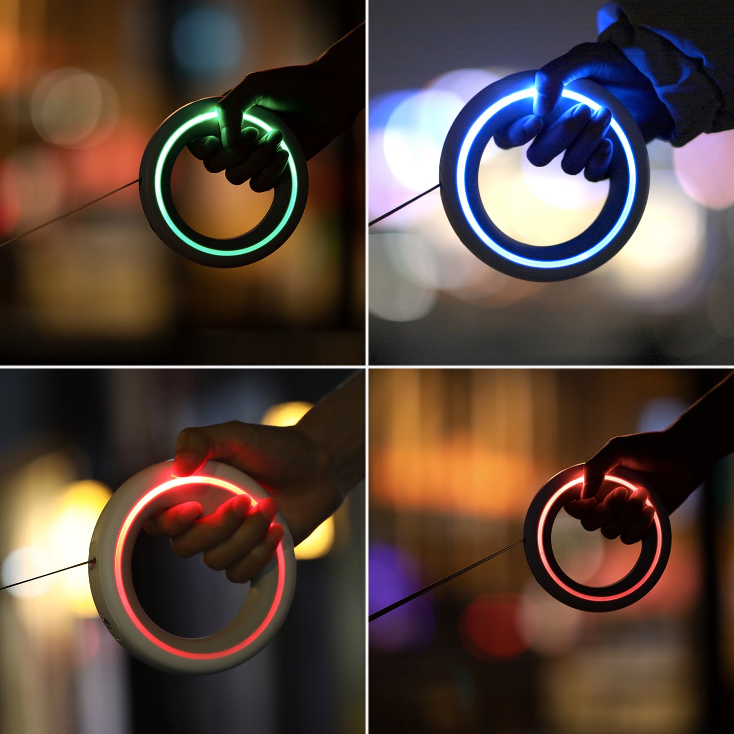 UFO automatinis pavadėlis su LED šviesa - kraunamas USB-C jungtimi