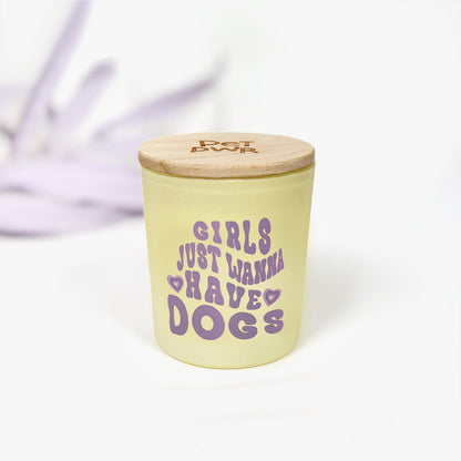 Soy Wax Candle with Chamomile Oils - Girls just wanna have dogs