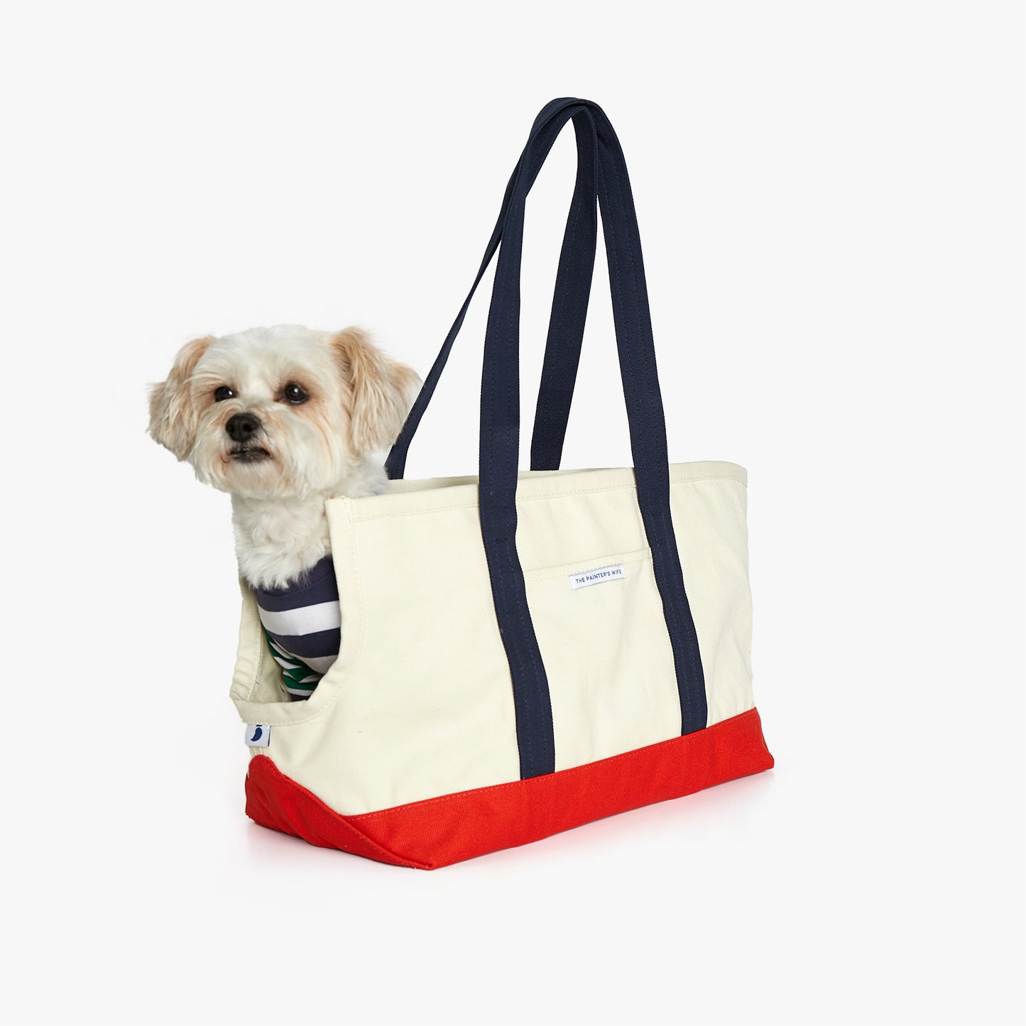 Constantin Carrier Bag with Sherpa Lining - Navy and Red