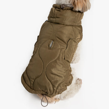 Water Repellent Al Puffer - Olive Green